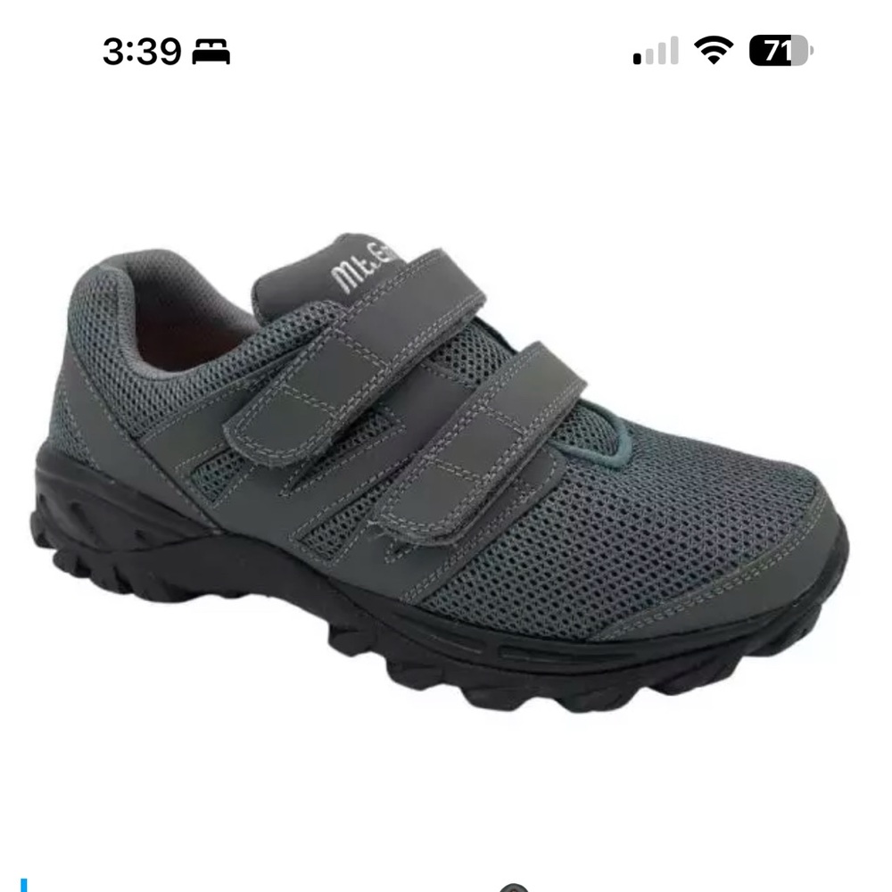 Men's Gray Athletic (Diabetic) Shoes
